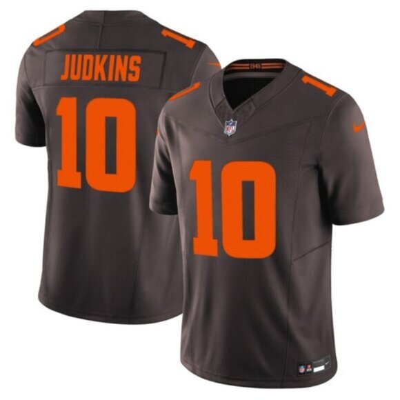 Mens Youths Womens Quinshon Judkins Brown Vapor Jersey Stitched - Picture 1 of 1